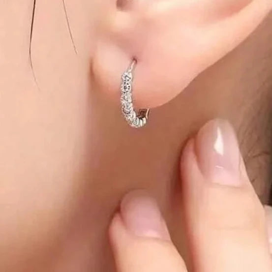 Mini Silver Hoop Earrings
