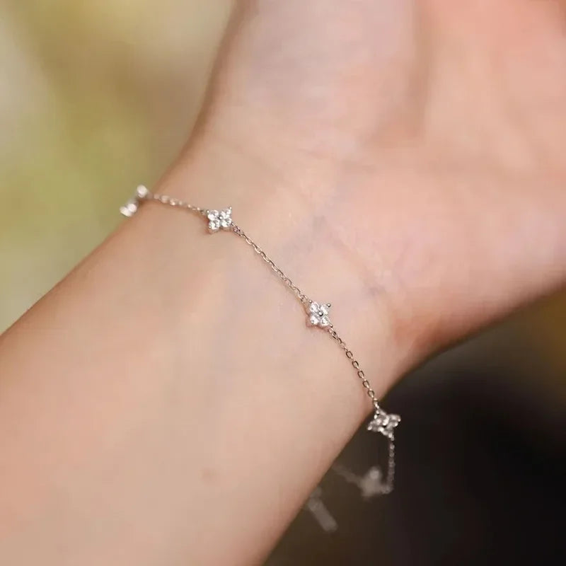Zircon Flower Bracelet