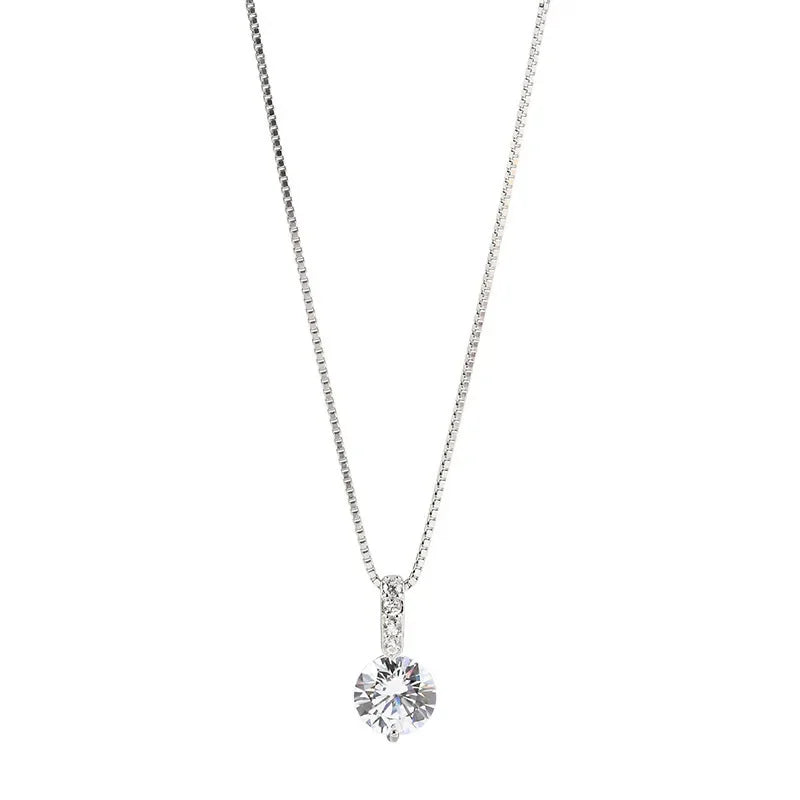 Silver Zircon Necklace