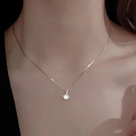 Silver Zircon Necklace